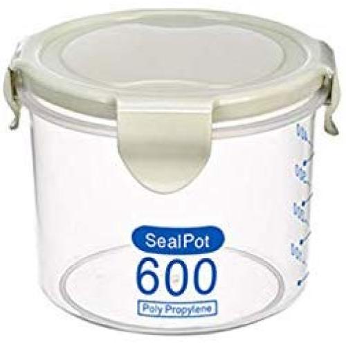 Blusea Food Storage Container, Clear PP Sealed Can, Grain Storage Tank PP Food Storage with Lid, Sealed Transparent Food Storage PP Jar