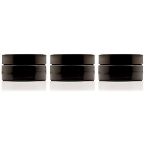 Infinity Jars 200 ml (6.76 fl oz) 3-Pack Cosmetic Style Ultraviolet Refillable Empty Glass Screw Top Jar