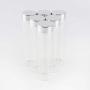 Empty Clear Travel Portable Glass Wish Bottles with Silver Aluminum Cap Essential Oil Powders Cream Ointments Grease Storage Container Jars Cosmetic Makeup Sample Packing .(2.03 Oz,15 Pcs）