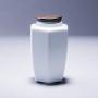 Celadon Tea Cans White Porcelain Tea Caddy Candy Coffee Storage Bottles Food Spice Sealed Jar,A