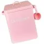 Laundry Detergent Powder Storage Tin Box Large Galvanized Metal Buckets Food/Flour/Sundries Kitchen Storage Tin Box Canister Containers- Pink