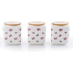 ROSES 3 PIECES CANISTERS SET