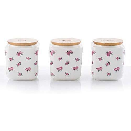 ROSES 3 PIECES CANISTERS SET