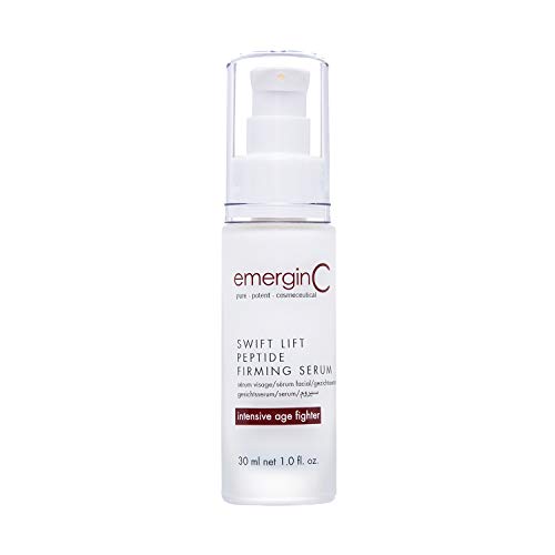 emerginC Swift Lift Peptide Firming Serum - Intensive Age Fighting Serum with Hyaluronic Acid + Plant Extracts (1 Ounce, 30 Milliliters)