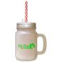 Green Flip Flops Are Mandatory Frosted Glass Mason Jar With Straw