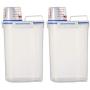 CANAFA Kitchen Plastic Cereal Dispenser Storage Box with Pour Spout Kitchen Food Grain Rice Container 2pcs