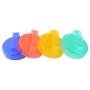 iEFiEL 4 Pack Easy Grip Mason Caps Lids with Handle for Regular Mason Jar Canning Drinking Bottle Multicolor One Size
