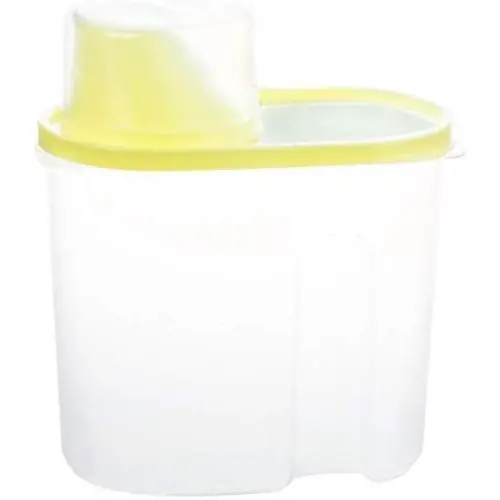 Kunststoff Lebensmittel Lagerbox Getreidebehälter Organizer Fall Gelb 1,9l - Boxen Gläser Flaschen Gläser Boxen Kunststoff Klare Behälter Lager Fall