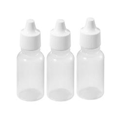 50PCS 15ML 0.5OZ Transparent Empty Plastic Dropping Bottles with White Screw Cap Eyedrop Storage Holder Portable Refillable Squeezable Container Cosmetic Makeup Tools Jar Pot for Travel Daily Life