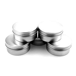 ECYC 5Pcs Empty Cosmetic Ointment Jars Refillable Aluminum Eye Cream Mask Container with Screw Cap