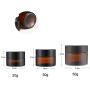 Xunlin 10pcs Empty 5g 10g 15g 20g 30g 50g Amber Glass Jars Skin Care Cream Bottles Cosmetic Container Travel Packing Eye Cream Pot Jar (Color : Amber, Size : 10g x 10pcs)