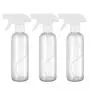 QKURT 3PCS Trigger Sprayers, 250ML Refillable Water Spray Bottle Liquid Containers Clear Empty Bottle for Essential Oil Water Kitchen Bath and Cleaning-250ML