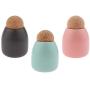Flameer Pack 3, Kitchen Canister, Food Storage Container, Ceramic Pot Jar for Cereal Tea Sugar Serving Ball Cork Stopper 500ml