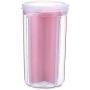 Kitchen Storage Organizer Cereal Container Rice Cereal Grain Bean Container & Measuring Cup Sealed Box Silicone Ring Sealed Tank Condiment bottles (Color : PK L)