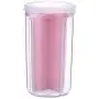 Kitchen Storage Organizer Cereal Container Rice Cereal Grain Bean Container & Measuring Cup Sealed Box Silicone Ring Sealed Tank Condiment bottles (Color : PK L)