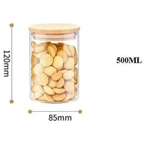 Contenants de Rangement en Verre pour Cuisine - Récipients de Céréales Étanches, Boîtes en Verre avec Couvercle en Bambou – Rangement de Cuisine Contenants de Rangement en Verre pour Cuisine - Récipients de Céréales Étanches, Boîtes en Verre avec Couvercle en Bambou – Rangement de Cuisine