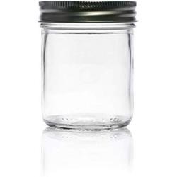 Nakpunar 6 pcs, 8 oz Mason Jars with Silver Lids for Jam, Honey, Wedding Favors, Shower Favors, Baby Foods, Canning, spices, Half Pint