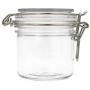 Xdodnev 250ML Plastic Square Clip Top Storage Jar with Airtight Seal Lid Kitchen Food Container Tableware Preserving Cosmetic Cream Organizer
