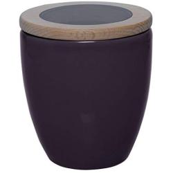 Excelsa Trendy Jar with Stopper in Wood, Ceramic, Bordeaux, 12 x 12 x 14 cm