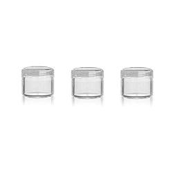 3PCS 20ML 0.68oz Clear Plastic Empty Jar Packaging Bottles Sample Lotion Loose Powder Face Cream Lip Balm Cosmetic Storage Container For Make Up DIY Beauty