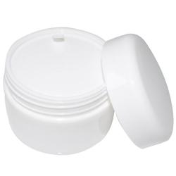 Bekith 40 Pack White 50G/50ML (1.7 oz) Cosmetic Jars, with Liners and Dome Lids, for Cosmetic Samples, Cream, Lotion