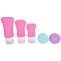 Bouteilles de Voyage en Silicón Sankuwen, Récipients Portables Rechargeables, Set de 5 Conteneurs Vides pour Cosmétiques et Toiletteries avec Pots à Crème Bouteilles de Voyage en Silicón Sankuwen, Récipients Portables Rechargeables, Set de 5 Conteneurs Vides pour Cosmétiques et Toiletteries avec Pots à Crème