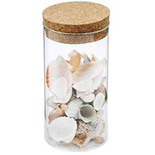 Clear Round Shape Glass Bottle Vial Bead Snack Sugar Containers Tea Storage Jars suit for DIY Arts and Crafts Accessories