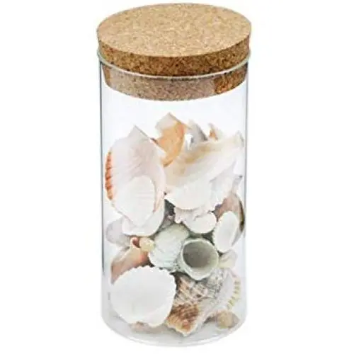 Kleine klare Glasbehälter mit Korken – Geeignet für Dekoration, Geschenkidee für Küche.