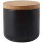 HMANE Ceramic Food Storage Jars, 8.8FL OZ/260ML Containers Sealed Canisters with Lid for Coffee Tea Spice and More - Black S