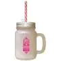 Hot Pink When Snows AinT It Thrilling Though Nose Gets Chilling Frosted Glass Mason Jar With Straw Hot Pink When Snows AinT It Thrilling Though Nose Gets Chilling Frosted Glass Mason Jar With Straw