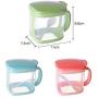 Daliuing Household Storage Containers Spice Jars Kitchenware Sugar Bowl Salt Pot Sugar Container with Lid and Serving Spoons Condiment Jars 9.6cmx7.4cmx11cm Pink