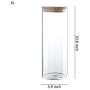 Clear Glass Storage Jar 60/47/34/24oz With Beech Wood Lid Set of 4 Glass Canister With Airtight Lid Food Storage Jar