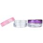 Beauticom 40 Pieces 3G/3ML Empty Clear Container Jars with MultiColor Lids for Powder Makeup, Cream, Lotion, Lip Balm/Gloss, Cosmetic Samples