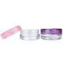 Beauticom 200 Stück 3g/3ml Leere Klare Behälter Gläser mit Farbverschlüssen für Puder, Make-up, Creme, Lotion, Lippenbalsam/Gloss, Kosmetikproben