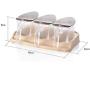 Mini Spice Jars Japanese style elegant heart-shaped kitchen with three sets of plastic seasoning boxes