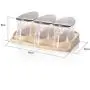 Mini Spice Jars Japanese Style Elegante Herzförmige Küche mit 3 Sets Plastikgewürzbehälter