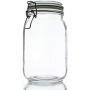 Swing-Top Food Storage Glass Jar Canister in Clear Glass, 44 Ounce