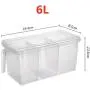 MAYROUND Airtight Food Storage Containers Sets,Cosmetics Cabinet Desktop Storage Containers with Lids for Rice Food Fruit Eggs Snacks Cosmetics in Bedroom, Dining Room, Kitchen 2 Pieces/Set