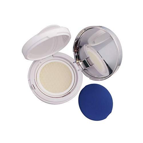 15ml 0.5oz Empty Makeup Powder Container Air Cushion Puff Case BB Cream Foundation Holder Dressing Case Powder Box with Sponge Powder Puff and Mirror (White)