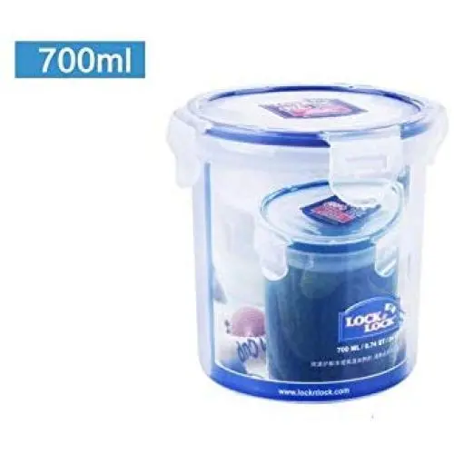 Yl Ly Food Storage Box Round Plastic Storage Box Pp Material Soup Jar Food Storage Storage Box Storage Tank Milk Powder Tank Lock Buckle_700Ml