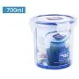 Yl Ly Food Storage Box Round Plastic Storage Box Pp Material Soup Jar Food Storage Storage Box Storage Tank Milk Powder Tank Lock Buckle_700Ml