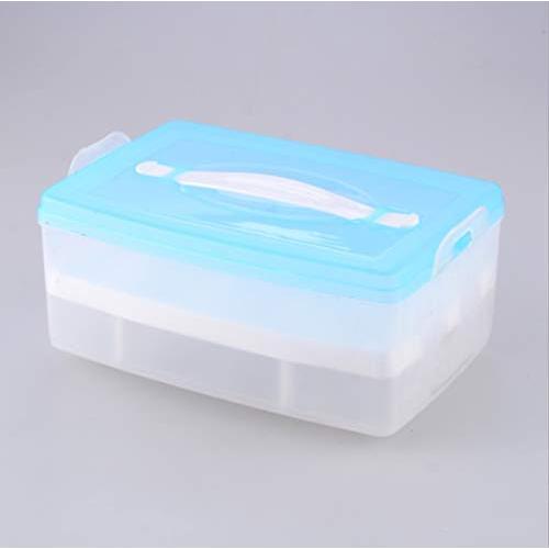 Carriemeow The Egg Box Contains The Creative Portable Plastic Double Cabinet, And The Large Modern Kitchen Accessories Of 2018. (Color : Blue)