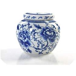 Blue and White Porcelain Mini Tea Caddies Cans Chinese Tea Set Canister Seal Storage Jar Vintage Home Decor,A