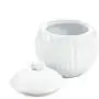 Conteneur de rangement pour salle de bain avec couvercle, pot en céramique en coton blanc pur (Vendu en lot de 24) Conteneur de rangement pour salle de bain avec couvercle, pot en céramique en coton blanc pur (Vendu en lot de 24)