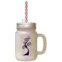 Navy Tree #2 Gefrosteter Glas-Mahlbottel mit Strohhalse