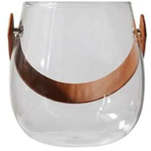 Unique Nordic Glass Storage Jar Bottle With Leather Handle Minimalist Desk Storage Bottle Organizer Flower Vase Container Decor,Low Unique Nordic Glass Storage Jar Bottle With Leather Handle Minimalist Desk Storage Bottle Organizer Flower Vase Container Decor,Low