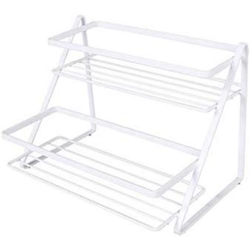 Kitchen shelf Household Double Rack Kitchen Countertop Seasoning Jar Bathroom Desktop Cosmetics Storage Rack cabinet organizer