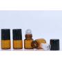 25Pcs Essential Oil Roller Bottles Mini 1ml/2ml/3ml Amber Glass Metal Ball Empty Roll On Glass Bottle Perfume Sample Vials Jar For Aromatherapy Lip Balm Cream Liquid With Black Cap (1ml)