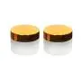 2 Pièces Flacons en Verre Froissé Refillables Haut de Gamme avec Couvercle Doré et Insert Intérieur pour Crème Visage, Crème Yeux, Ombre Pour Les Yeux, Nail Art (50g/1.7oz) 2 Pièces Flacons en Verre Froissé Refillables Haut de Gamme avec Couvercle Doré et Insert Intérieur pour Crème Visage, Crème Yeux, Ombre Pour Les Yeux, Nail Art (50g/1.7oz)