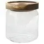 Glasbehälter, 1 Stück, 500 ml, Glasbehälter, Küchenbehälter, Lebensmittelbehälter mit luftdichten Holzdeckeln, für Tee, Kaffee, Bohnen, Kekse, Mehl, Zucker, Gewürze.